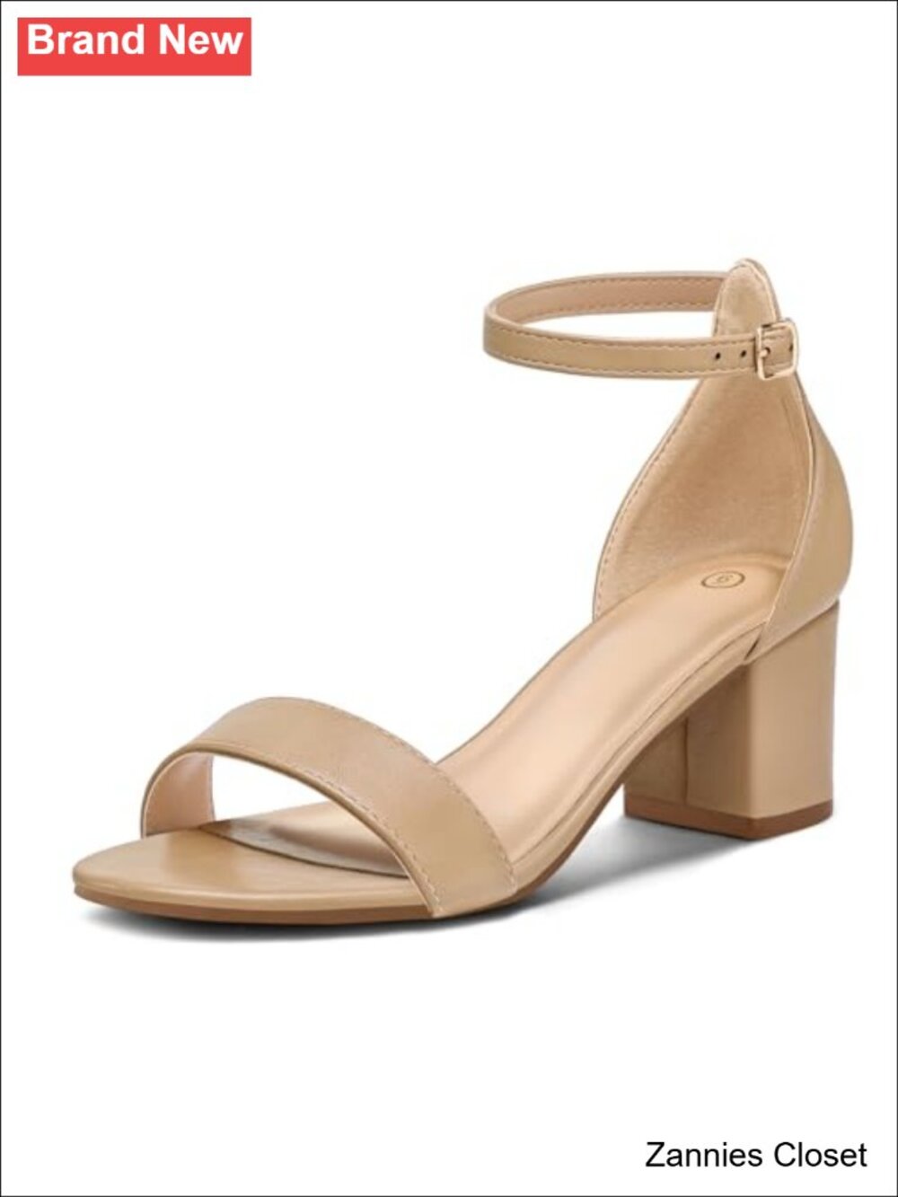 ✨ Chunky Block Heel Open Toe Dress Sandals with Ankle Strap Buckle